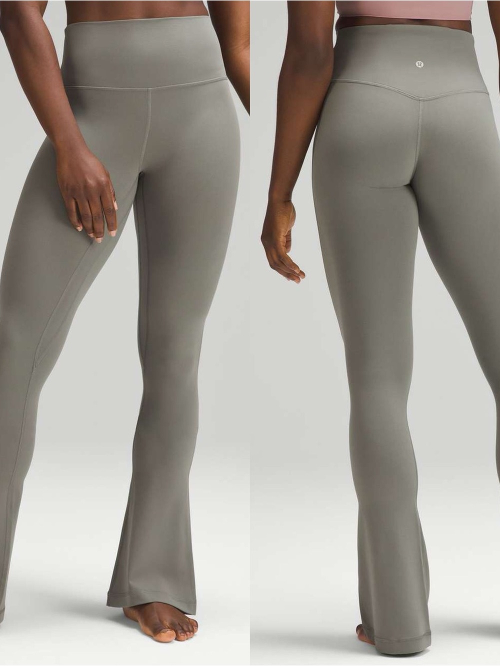 Lululemon Align High-Rise Mini-Flared Pant Sz 0/32" In Grey Sage